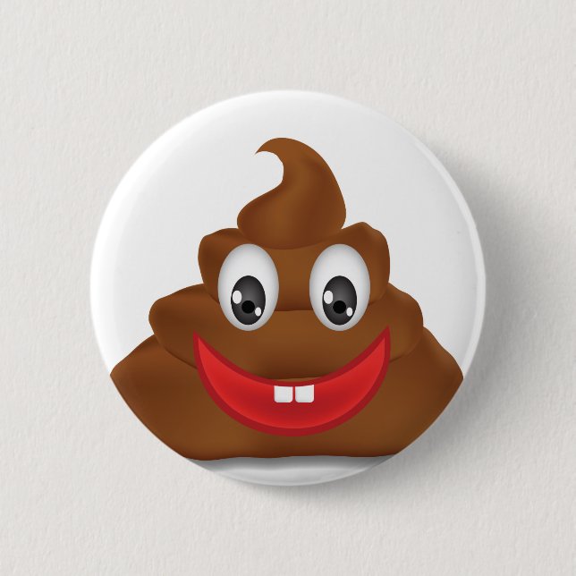 poo emojis 6 cm round badge (Front)