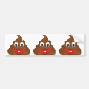 poo emojis bumper sticker