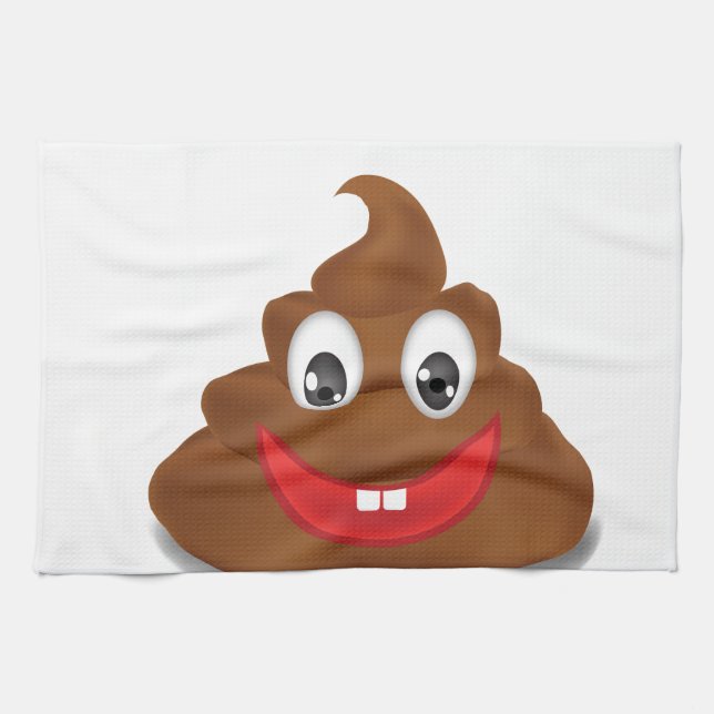 poo emojis tea towel (Horizontal)