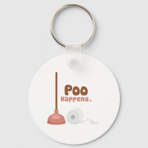 Poo Happens Key Ring