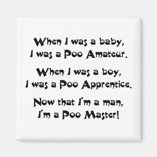 Poo Master Magnet (Front)