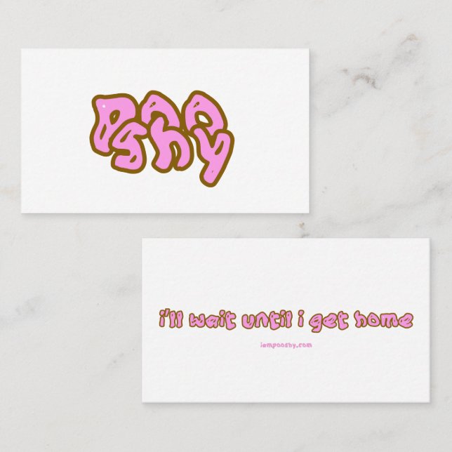 Poo shy Business Card (Front/Back)