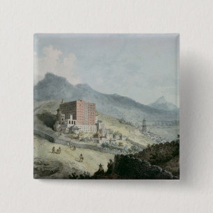 Poo Ta La, or Great Temple of Fo 15 Cm Square Badge