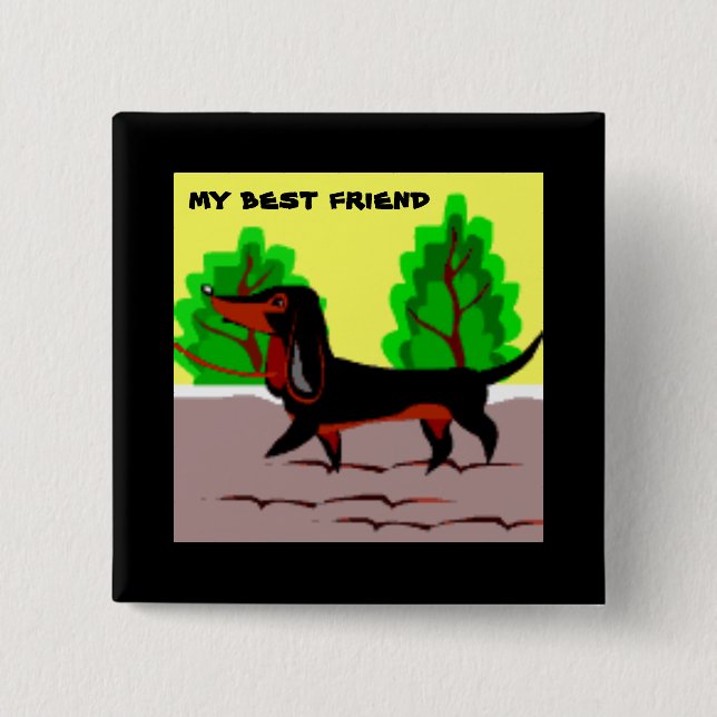 Pooch - 15 cm square badge (Front)