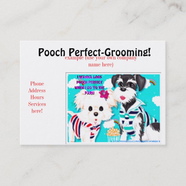 "Pooch Perfect Grooming BC" Business Card (Front)