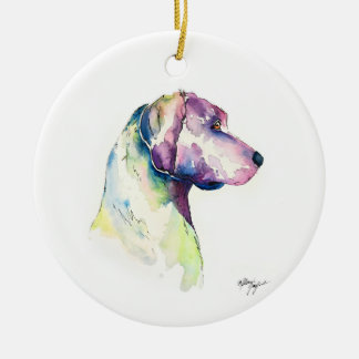 Pooch Profile Ceramic Ornament