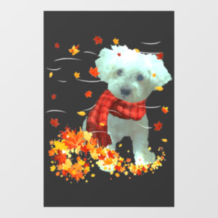 Poochon Fall Scarf - Dogs Autumn Leaves
