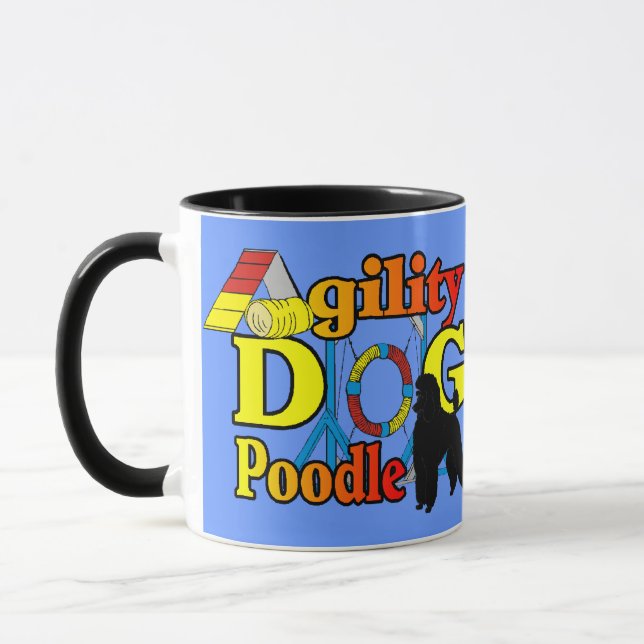 Poodle Agility Gifts Mug (Left)