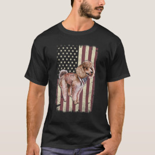 Poodle American Flag Bandanna Patriotic 4th Of Jul T-Shirt