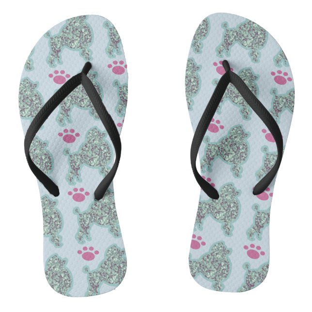 Poodle And Paw Flip Flops (Footbed)
