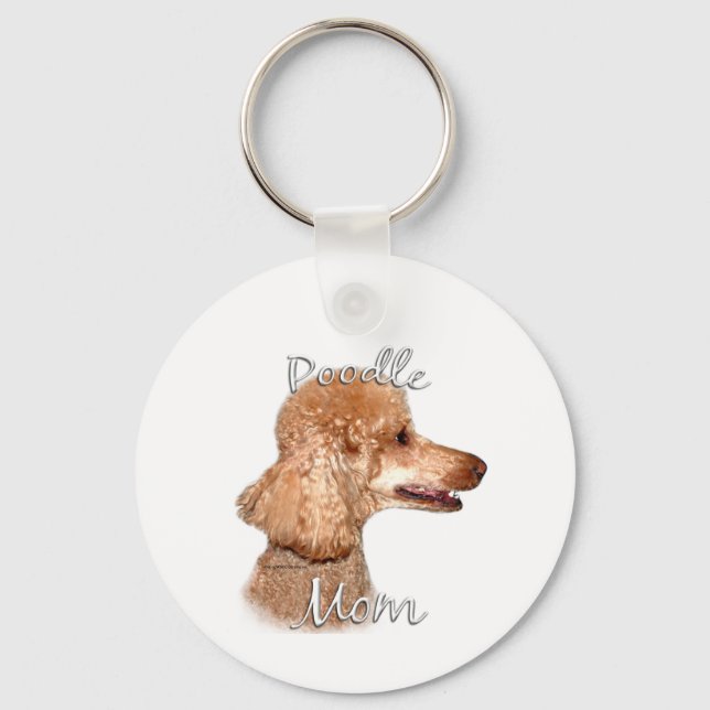 Poodle (apricot) Mum 2 Key Ring (Front)