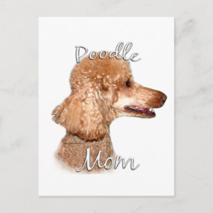 Poodle (apricot) Mum 2 Postcard