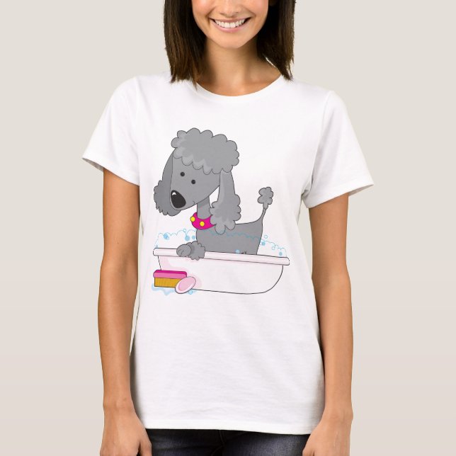 Poodle Bath T-Shirt (Front)