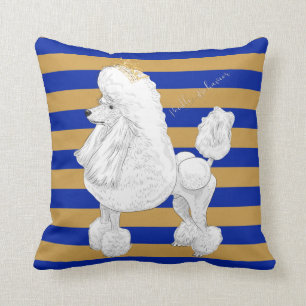 Poodle Behaviour Throw Pillow