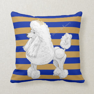 Poodle Behaviour Throw Pillow