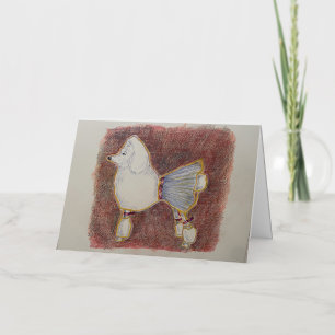 Poodle Birthday Card