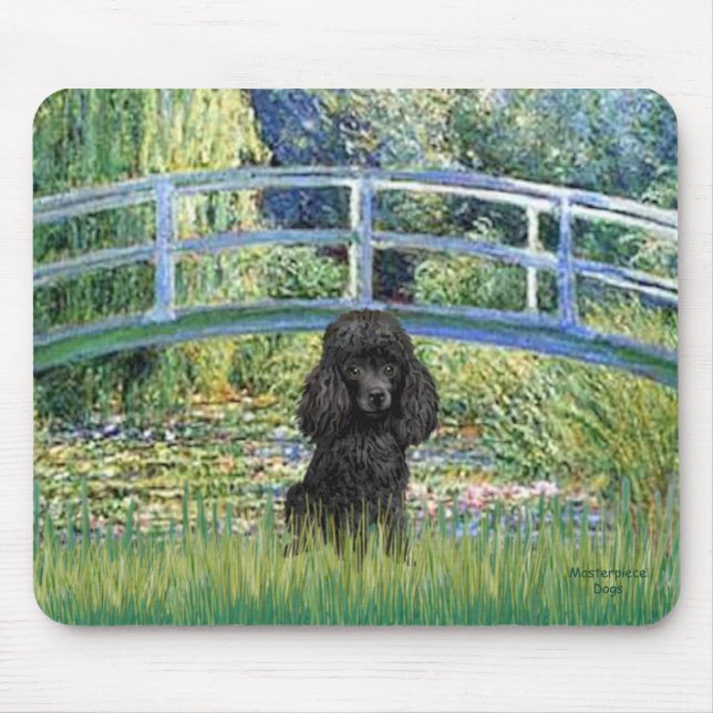 Poodle (black 1) - Bridge Mouse Pad (Front)