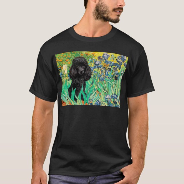 Poodle (black 1) - Irises T-Shirt (Front)