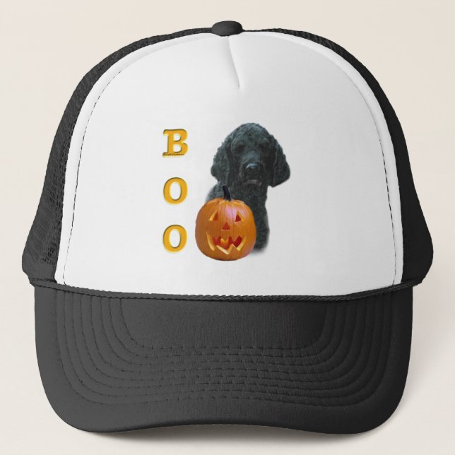 Poodle (Black Coated) Boo Trucker Hat (Front)