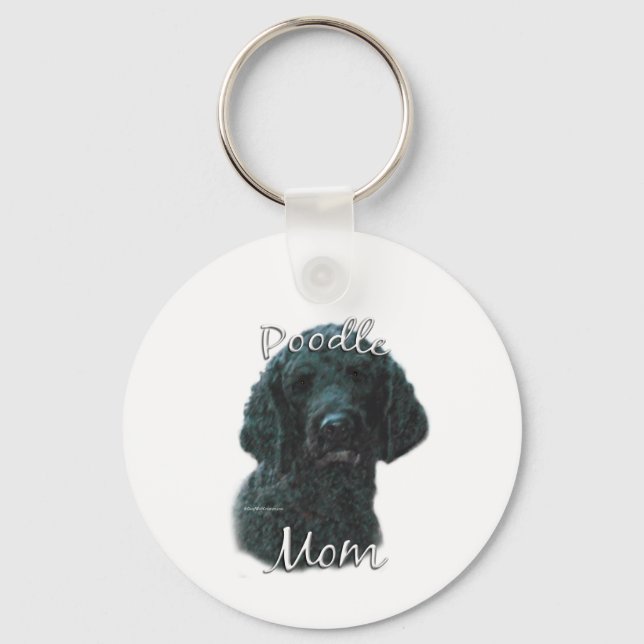 Poodle (black) Mum 2 Key Ring (Front)