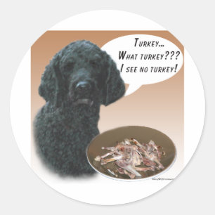 Poodle (black) Turkey Classic Round Sticker