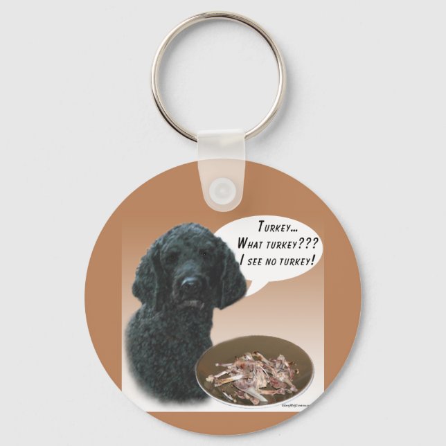 Poodle (black) Turkey Key Ring (Front)