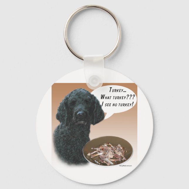 Poodle (black) Turkey Key Ring (Front)