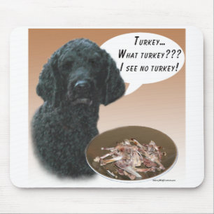 Poodle (black) Turkey Mouse Pad