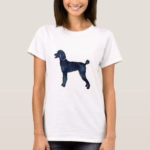 Poodle Black Watercolor Silhouette T-Shirt