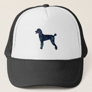 Poodle Black Watercolor Silhouette Trucker Hat