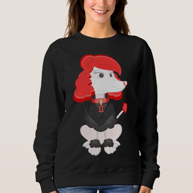 Poodle Black Widow By Centtaro Sweatshirt (Front)