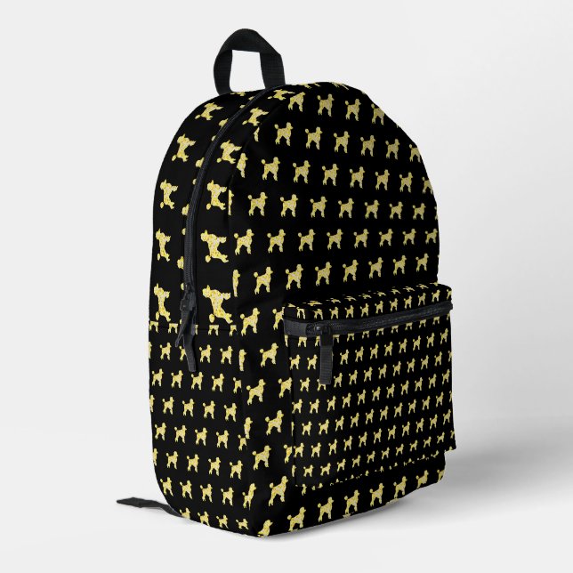 POODLE BLING PRINTED BACKPACK (Back Corner Left)