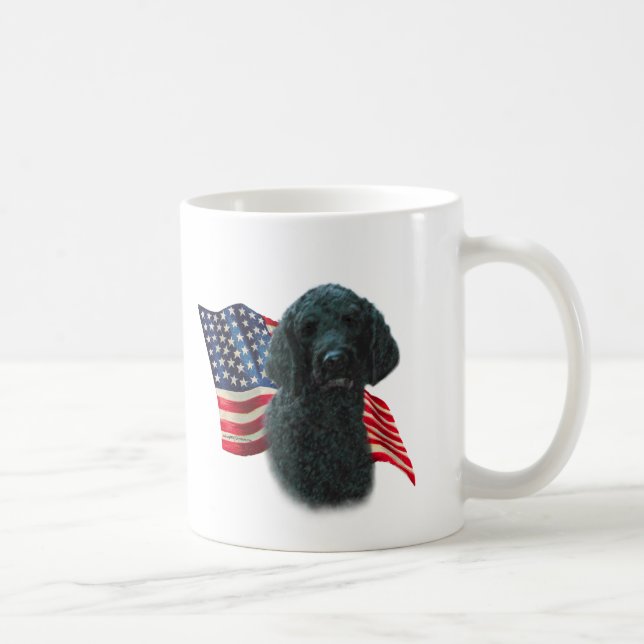 Poodle (blk) Flag Coffee Mug (Right)
