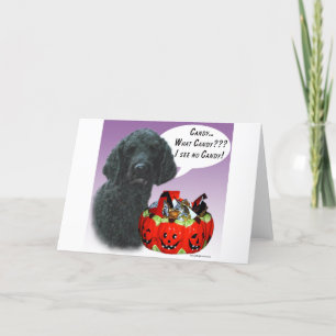 Poodle (blk) Halloween Candy Card