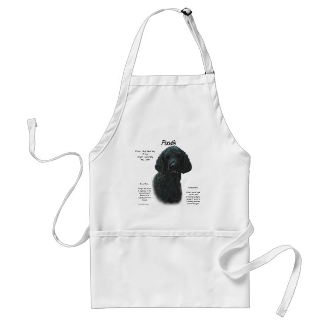 Poodle (blk) History Design Standard Apron (Front)
