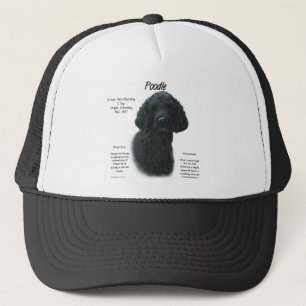 Poodle (blk) History Design Trucker Hat
