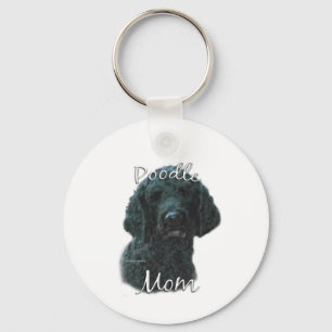 Poodle (blk) Mom 2 Key Ring