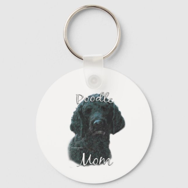 Poodle (blk) Mum 2 Key Ring (Front)