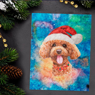 Poodle Breed Dog Christmas Jigsaw Puzzle