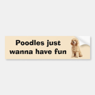 Poodle Bumper Sticker