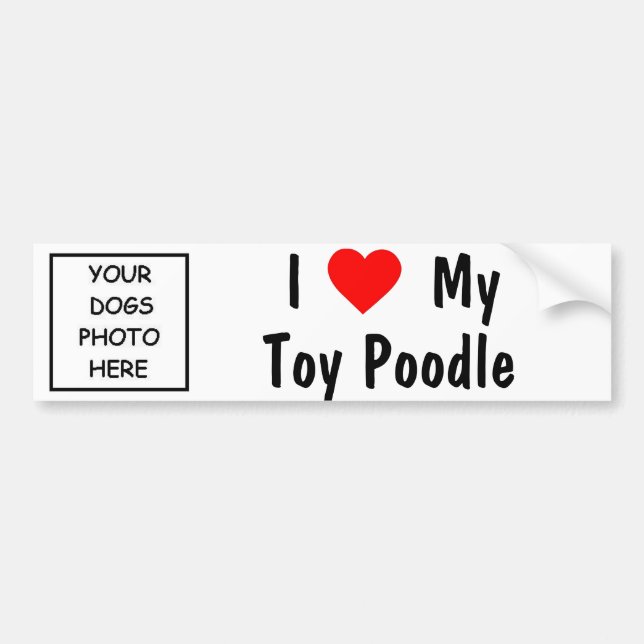 Poodle Bumper Sticker (Front)