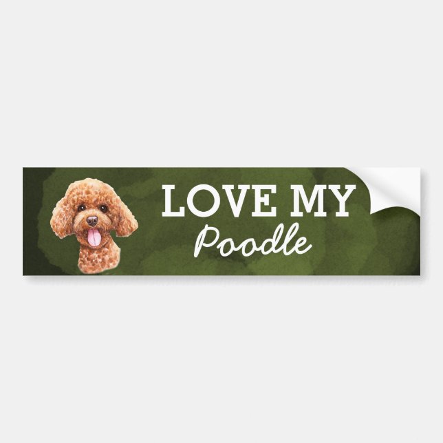 Poodle Bumper Sticker (Front)