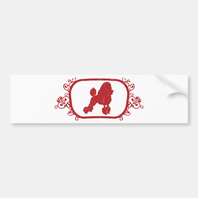 Poodle Bumper Sticker (Front)