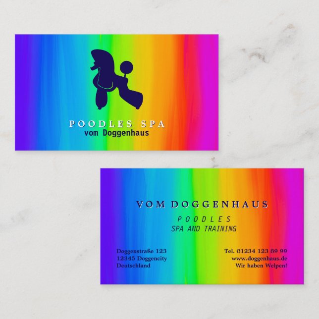 Poodle Business Card (Front/Back)