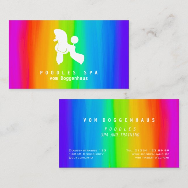 Poodle Business Card (Front/Back)