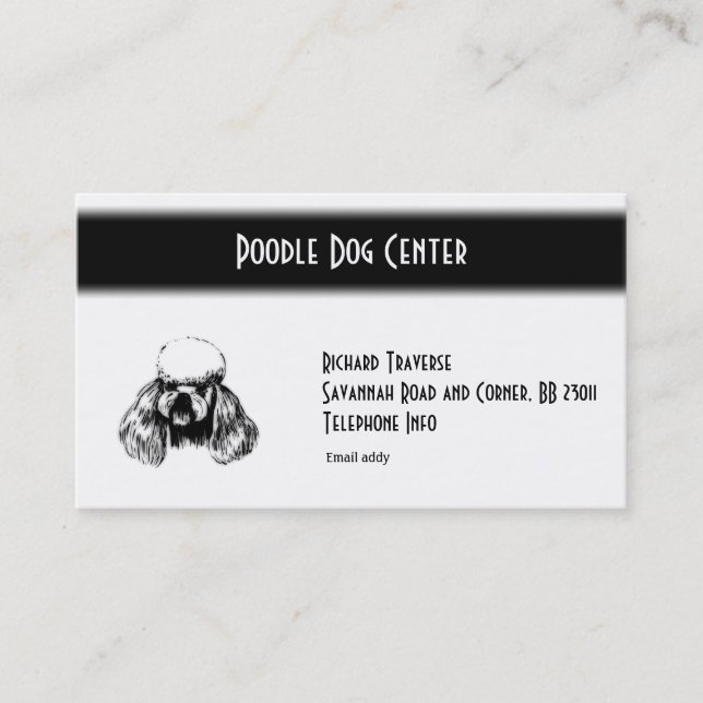 Poodle Business Card (Front)