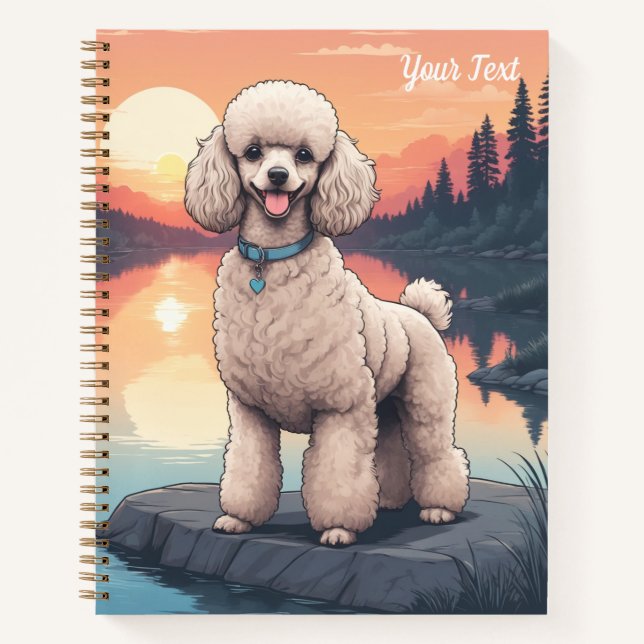Poodle by Lake Notebook (Front)