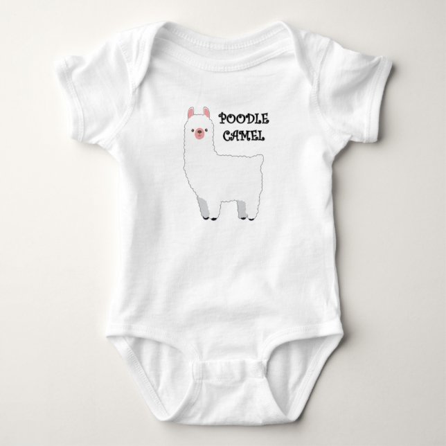 Poodle Camel Baby Bodysuit (Front)