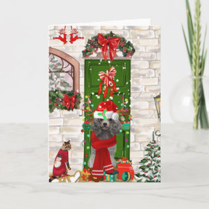 Poodle Christmas Card