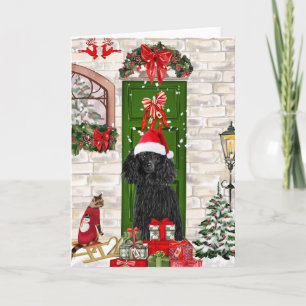 Poodle Christmas Card